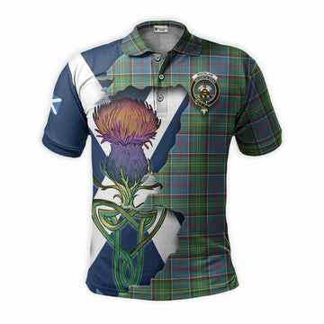 Tartan Vibes Clothing Whitelaw Tartan Family Crest Polo Shirt Scottish Thistle Celtic Inspired