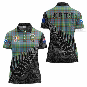 Whitelaw Crest Tartan Women's Polo Shirt with New Zealand Silver Fern Half Style Women - Tartan Vibes Clothing