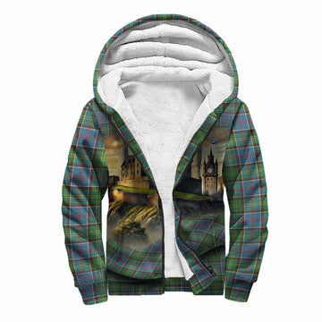 Whitelaw Tartan Family Crest Sherpa Hoodie with Scottish Ancient Castle Style Unisex S - Tartan Vibes Clothing