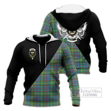 Whitelaw Tartan Knitted Hoodie with Family Crest and Military Logo Style Unisex Knitted Pullover Hoodie - Tartan Vibes Clothing
