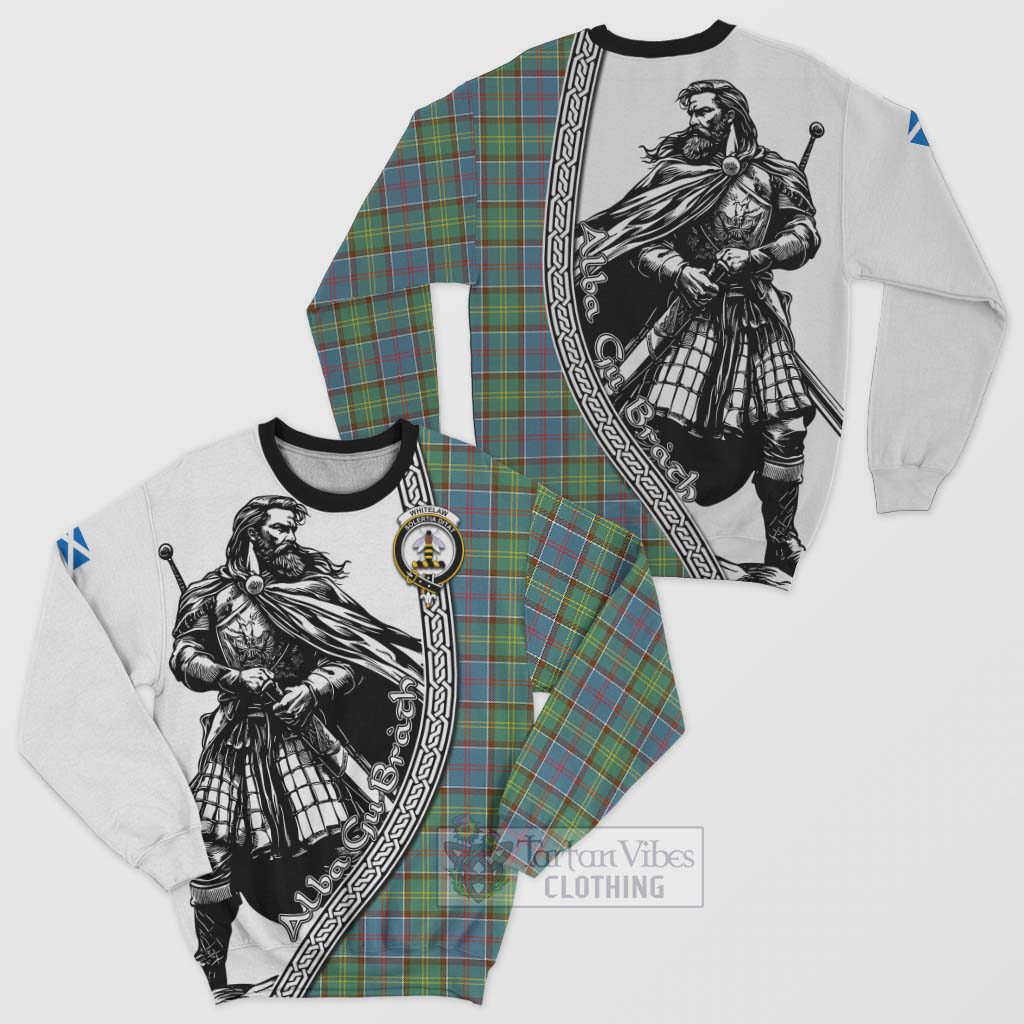 Whitelaw Tartan Clan Crest Sweatshirt with Highlander Warrior Celtic Style Unisex - Tartan Vibes Clothing