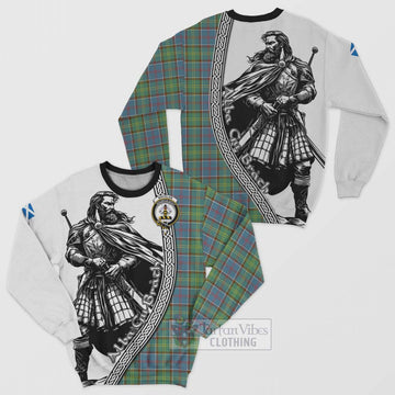 Whitelaw Tartan Clan Crest Sweatshirt with Highlander Warrior Celtic Style Unisex - Tartan Vibes Clothing