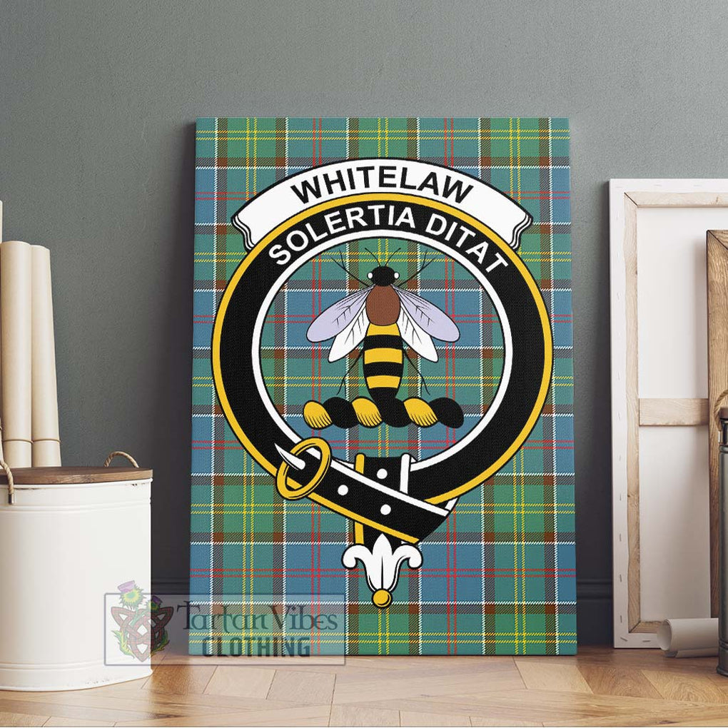 Whitelaw Tartan Canvas Print Wall Art with Family Crest Without Frame - Tartan Vibes Clothing