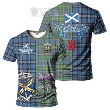 Whitelaw Tartan T-Shirt Happy St. Andrew's Day Half Tartan Style Kid's Shirt - Tartan Vibes Clothing