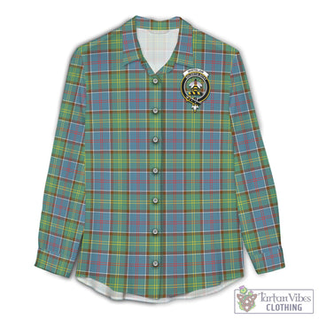 Whitelaw Tartan Women's Casual Shirt with Family Crest Female - Tartan Vibes Clothing