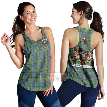 Whitelaw Tartan Women's Racerback Tanks with Family Crest and Bearded Skull Holding Bottles of Whiskey 4XL - Tartan Vibes Clothing