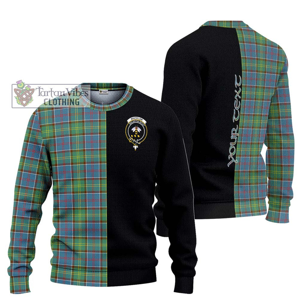 Whitelaw Tartan Ugly Sweater with Family Crest and Half Of Me Style Unisex - Tartan Vibes Clothing