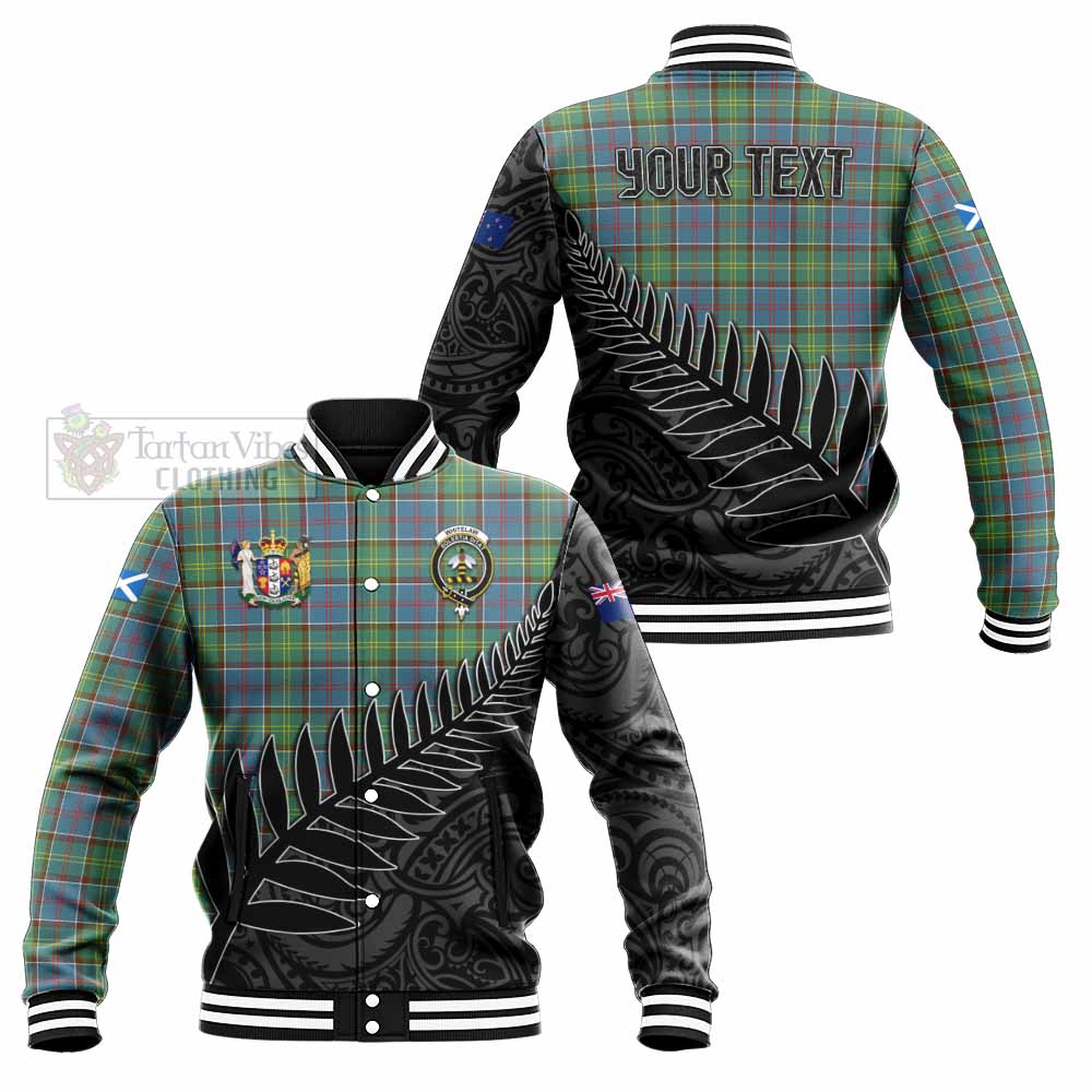 Whitelaw Crest Tartan Baseball Jacket with New Zealand Silver Fern Half Style Unisex - Tartan Vibes Clothing