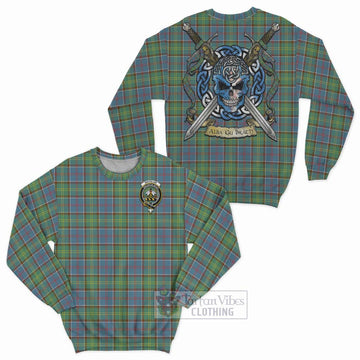 Whitelaw Tartan Sweatshirt with Family Crest Celtic Skull Style Unisex - Tartan Vibes Clothing