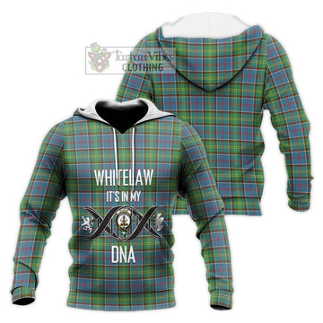 Whitelaw Tartan Knitted Hoodie with Family Crest DNA In Me Style Unisex Knitted Pullover Hoodie - Tartan Vibes Clothing