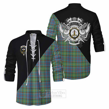 Whitelaw Tartan Ghillie Kilt Shirt with Family Crest and Military Logo Style Men - Tartan Vibes Clothing