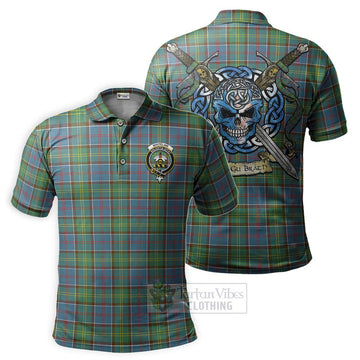 Whitelaw Tartan Polo Shirt with Family Crest Celtic Skull Style Kid - Tartan Vibes Clothing