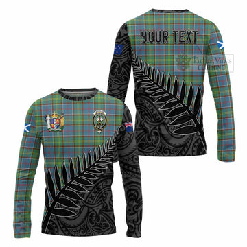 Whitelaw Crest Tartan Long Sleeve T-Shirt with New Zealand Silver Fern Half Style Unisex - Tartan Vibes Clothing