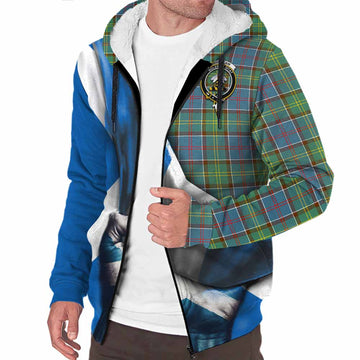 Whitelaw Tartan Sherpa Hoodie with Family Crest Scotland Patriotic Style Unisex S - Tartan Vibes Clothing
