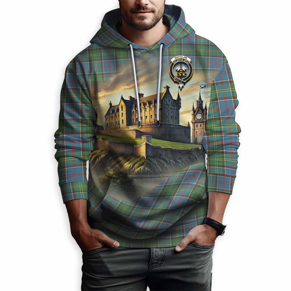 Whitelaw Tartan Family Crest Hoodie with Scottish Ancient Castle Style Pullover Hoodie - Tartan Vibes Clothing