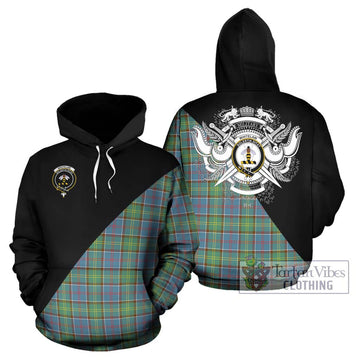 Whitelaw Tartan Hoodie with Family Crest and Military Logo Style Zip Hoodie - Tartan Vibes Clothing
