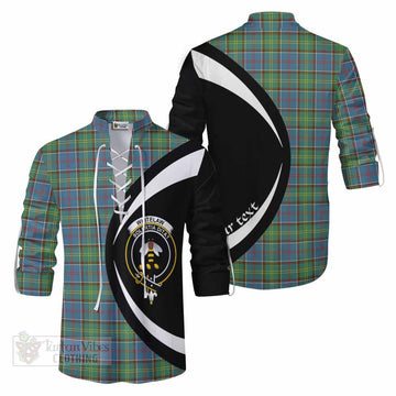 Whitelaw Tartan Ghillie Kilt Shirt with Family Crest Circle Style Men - Tartan Vibes Clothing