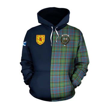 Whitelaw Tartan Cotton Hoodie Alba with Scottish Lion Royal Arm Half Style Pullover Hoodie XS - Tartan Vibes Clothing