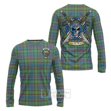 Whitelaw Tartan Long Sleeve T-Shirt with Family Crest Celtic Skull Style Unisex - Tartan Vibes Clothing