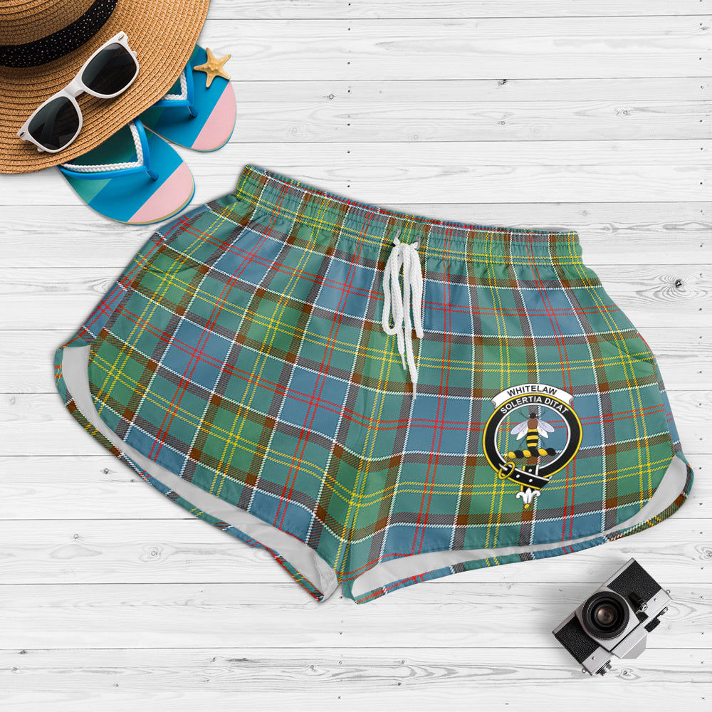 whitelaw-tartan-womens-shorts-with-family-crest