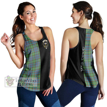 Whitelaw Tartan Women's Racerback Tanks with Family Crest and Half Of Me Style 4XL - Tartan Vibes Clothing