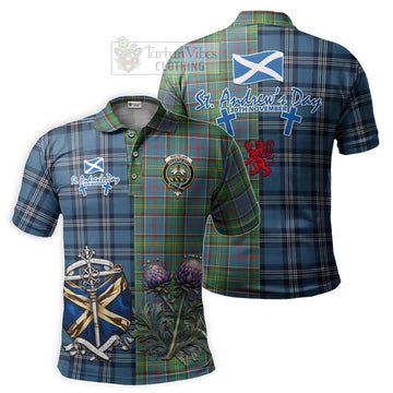 Whitelaw Tartan Polo Shirt Happy St. Andrew's Day Half Tartan Style Kid - Tartan Vibes Clothing