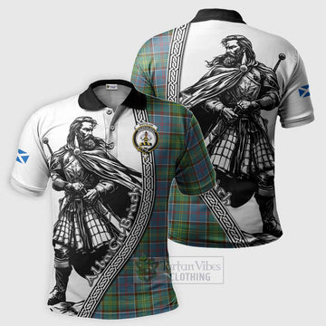 Whitelaw Tartan Clan Crest Polo Shirt with Highlander Warrior Celtic Style