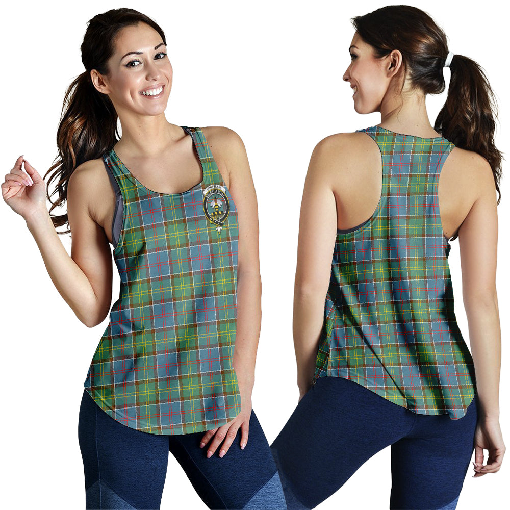 Whitelaw Tartan Women Racerback Tanks with Family Crest 4XL - Tartan Vibes Clothing