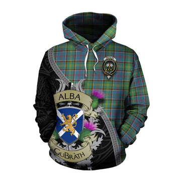Whitelaw Tartan Family Crest Cotton Hoodie Lion Rampant Royal Thistle Shield Celtic Inspired Pullover Hoodie XS - Tartan Vibes Clothing