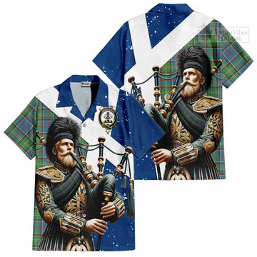 Whitelaw Tartan Hawaiian Shirt with Family Crest Scottish Bagpiper Vibes Kid - Tartan Vibes Clothing