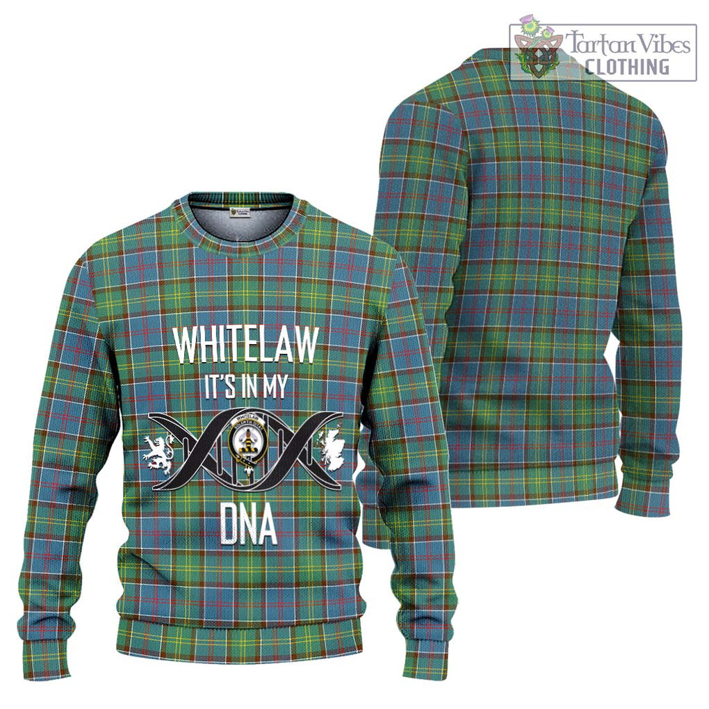 Whitelaw Tartan Ugly Sweater with Family Crest DNA In Me Style Unisex - Tartan Vibes Clothing