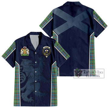 Whitelaw Tartan Hawaiian Shirt with Family Crest and Lion Rampant Vibes Sport Style Kid - Tartan Vibes Clothing