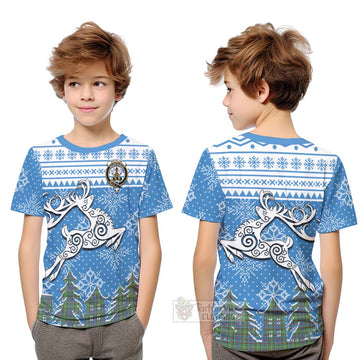 Whitelaw Clan Christmas Kid T-Shirt Celtic Reindeer Style Youth XL Size14 - Tartan Vibes Clothing