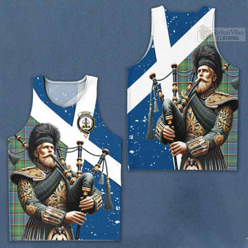 Whitelaw Tartan Men's Tank Top with Family Crest Scottish Bagpiper Vibes Men - Tartan Vibes Clothing