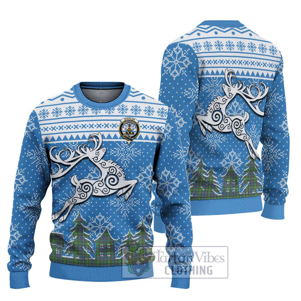 Whitelaw Clan Christmas Ugly Sweater Celtic Reindeer Style Unisex - Tartan Vibes Clothing