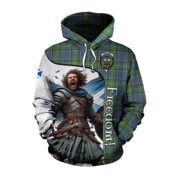 Tartan Vibes Clothing Whitelaw Crest Tartan Cotton Hoodie Inspired by the Freedom of Scottish Warrior