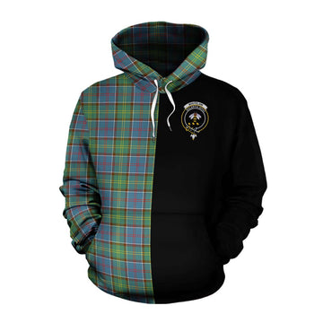 Whitelaw Tartan Cotton Hoodie with Family Crest and Half Of Me Style Pullover Hoodie XS - Tartan Vibes Clothing
