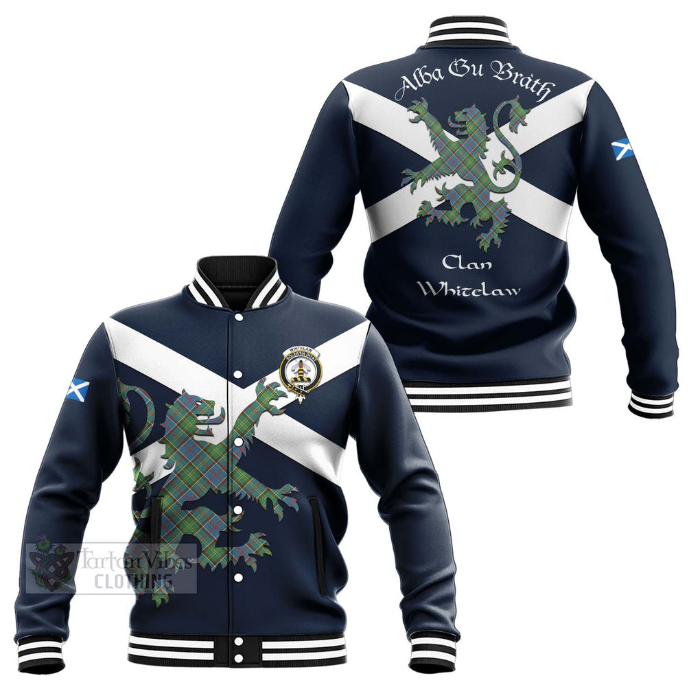 Whitelaw Tartan Lion Rampant Baseball Jacket Proudly Display Your Heritage with Alba Gu Brath and Clan Name Unisex - Tartan Vibes Clothing