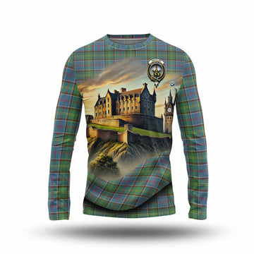 Whitelaw Tartan Family Crest Long Sleeve T-Shirt with Scottish Ancient Castle Style Unisex - Tartan Vibes Clothing