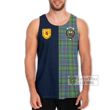 Whitelaw Tartan Men's Tank Top Alba with Scottish Lion Royal Arm Half Style Men - Tartan Vibes Clothing