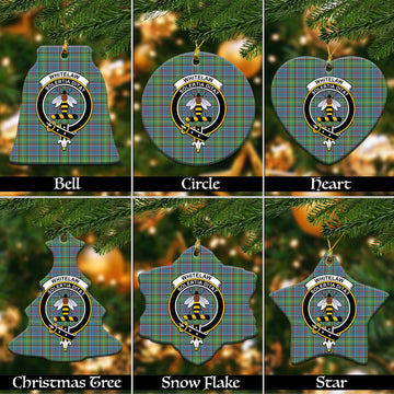 Whitelaw Tartan Christmas Ceramic Ornaments with Family Crest Ceramic - Tartan Vibes Clothing