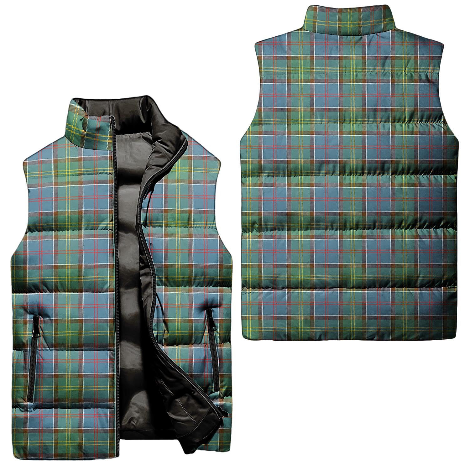 Whitelaw Tartan Sleeveless Puffer Jacket Unisex - Tartan Vibes Clothing