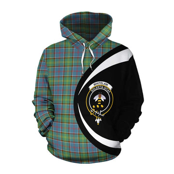 Whitelaw Tartan Cotton Hoodie with Family Crest Circle Style Pullover Hoodie XS - Tartan Vibes Clothing