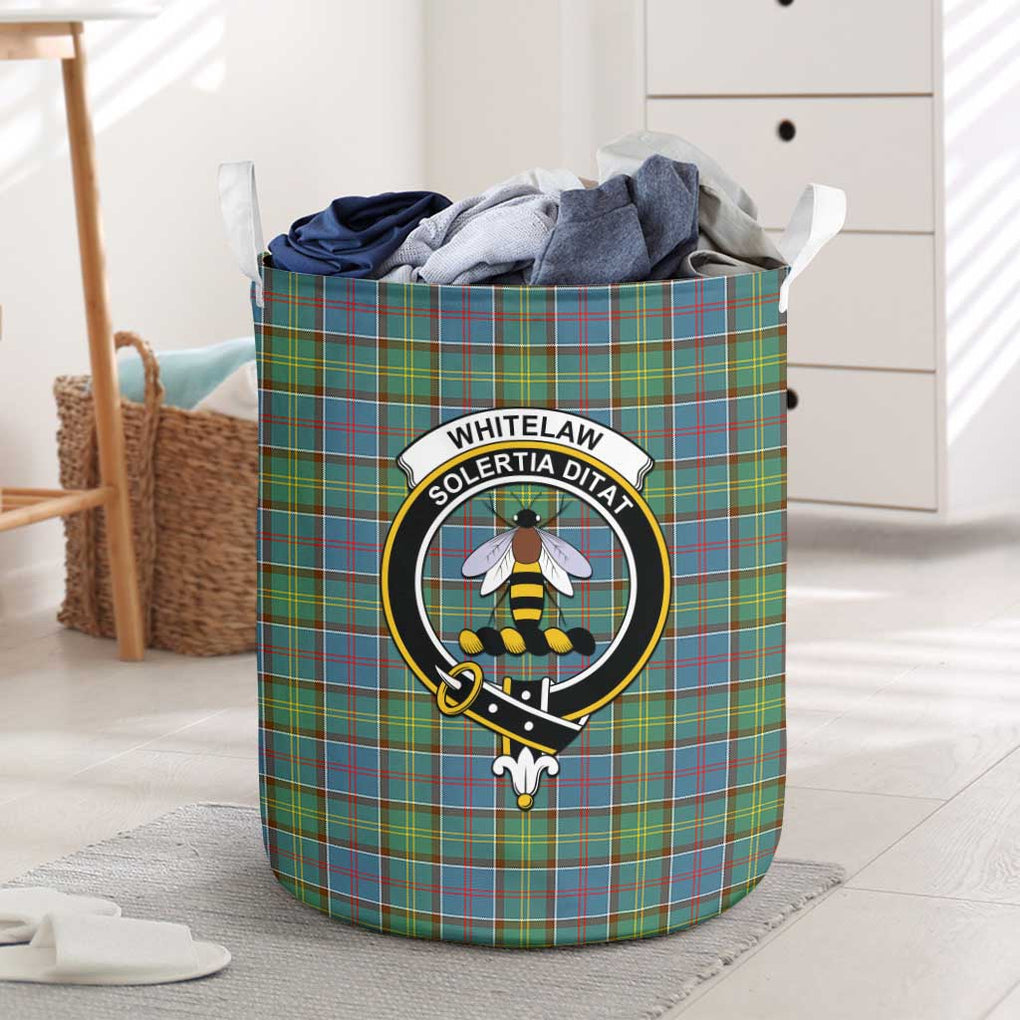 Whitelaw Tartan Laundry Basket with Family Crest One Size - Tartanvibesclothing Shop