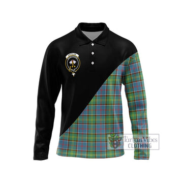 Whitelaw Tartan Long Sleeve Polo Shirt with Family Crest and Military Logo Style Unisex - Tartan Vibes Clothing