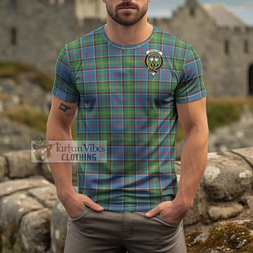 Whitelaw Tartan Cotton T-Shirt with Family Crest Men's Shirt - Tartanvibesclothing Shop