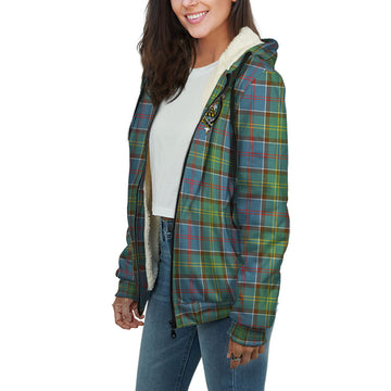 Whitelaw Tartan Sherpa Hoodie with Family Crest Unisex - Tartan Vibes Clothing