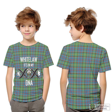 Whitelaw Tartan Kid T-Shirt with Family Crest DNA In Me Style Youth XL Size14 - Tartan Vibes Clothing