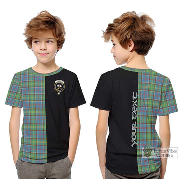 Whitelaw Tartan Kid T-Shirt with Family Crest and Half Of Me Style Youth XL Size14 - Tartan Vibes Clothing
