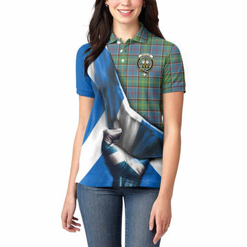 Whitelaw Tartan Women's Polo Shirt with Family Crest Scotland Patriotic Style Women - Tartan Vibes Clothing